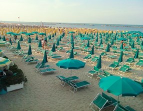 Spiaggia Valverde di Cesenatico pomeriggio inoltrato